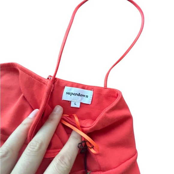 Revolve Super Down Trista Cut Out Dress in Poppy Size Large new with tags - Picture 5 of 10
